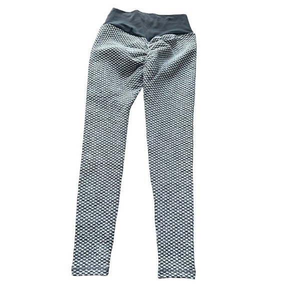 Womens Leggings Scrunch Butt Lifting TikTok Butt Shaping Leggings Grey Small y2k - Picture 7 of 14